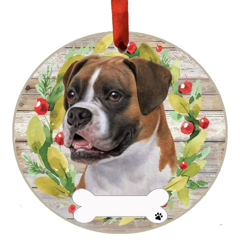 Boxer Wreath Ornament